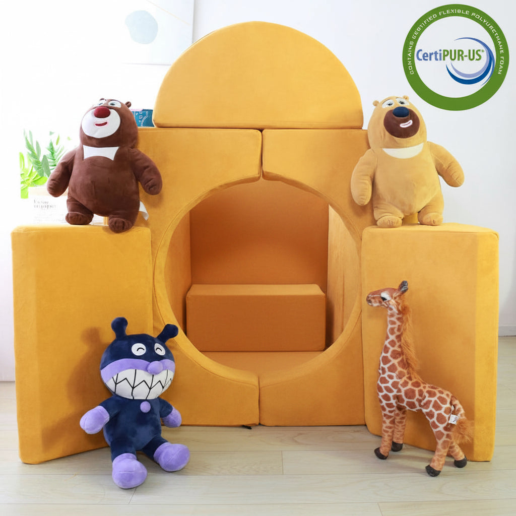 Saien Modern Furniture Kids' Sofa, Toddler Sofa Set, Children'S Play Toy, 12-Module Foam Chair Bed, Kids' Sectional Sofa