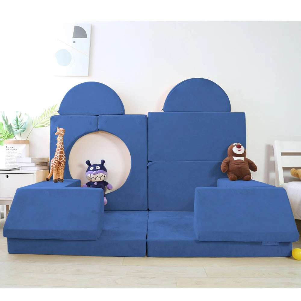 Saien Modern Furniture Kids' Sofa, Toddler Sofa Set, Children'S Play Toy, 12-Module Foam Chair Bed, Kids' Sectional Sofa