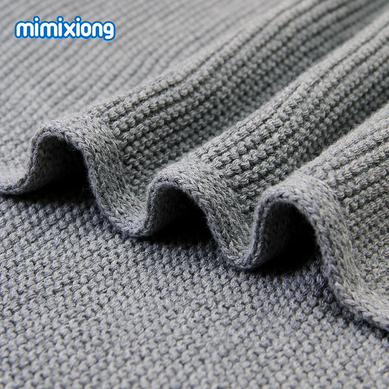 Baby Blankets Super Soft Newborn Swaddle Wrap 100*80Cm Knitted Toddler Infantil Sleeping Blanket Quilts for Stroller Bed Carseat