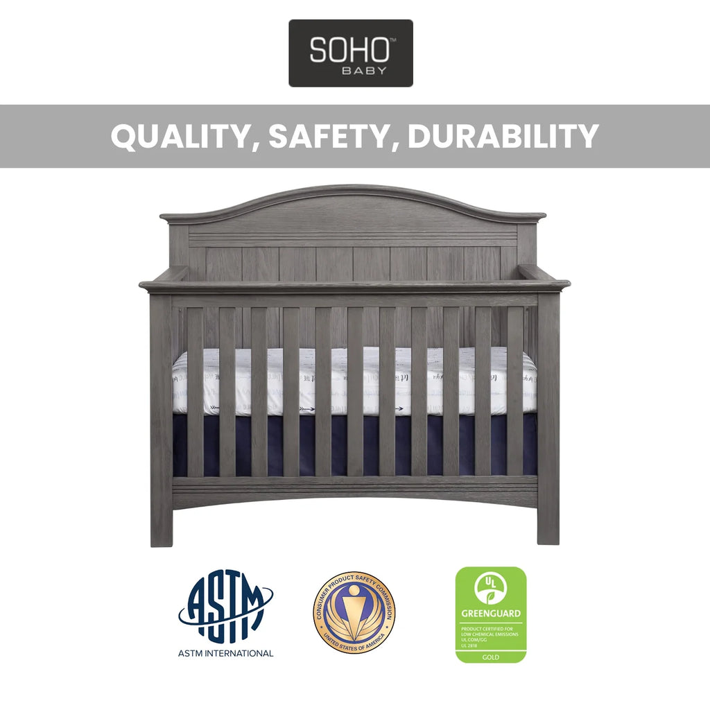Sheridan 4-In-1 Convertible Crib, Graphite Gray