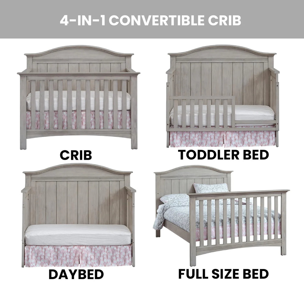 Sheridan 4 in 1 Convertible Crib Stone Wash