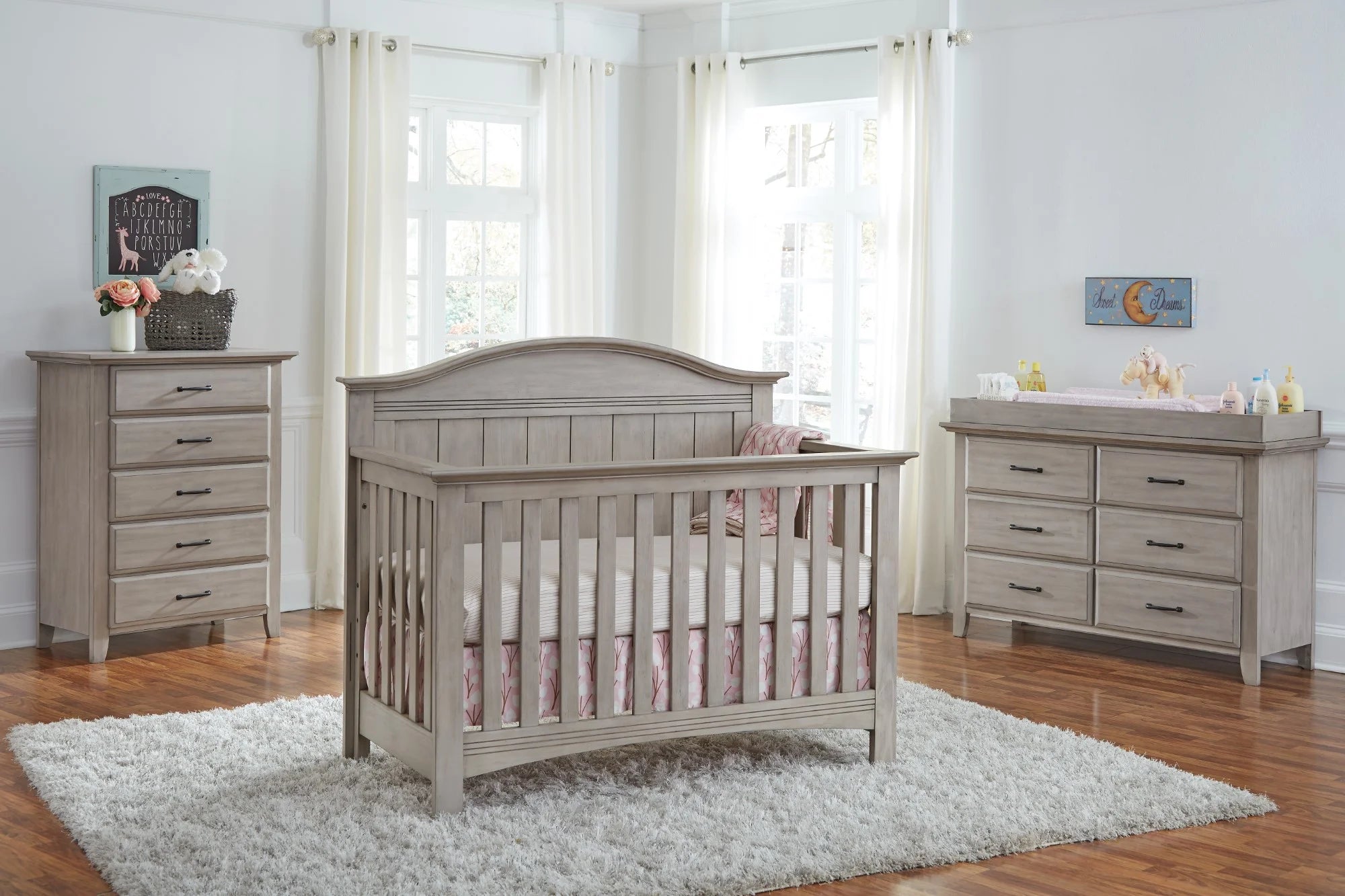 Sheridan 4 in 1 Convertible Crib Stone Wash