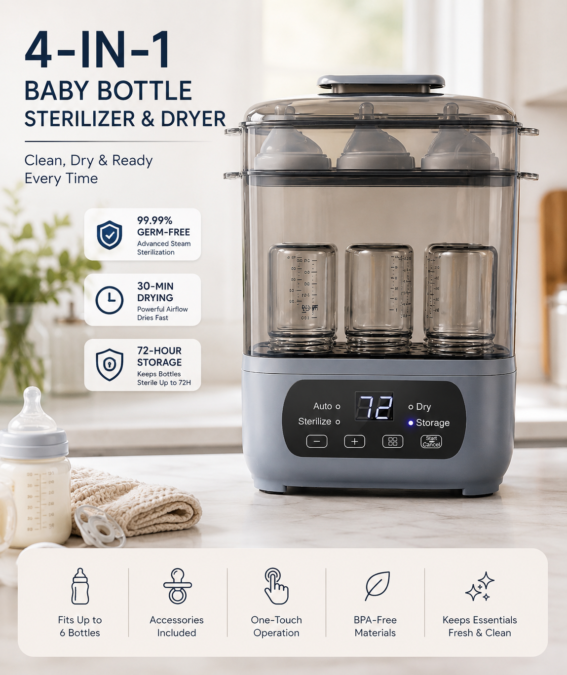 Baby Bottle Sterilizer & Dryer