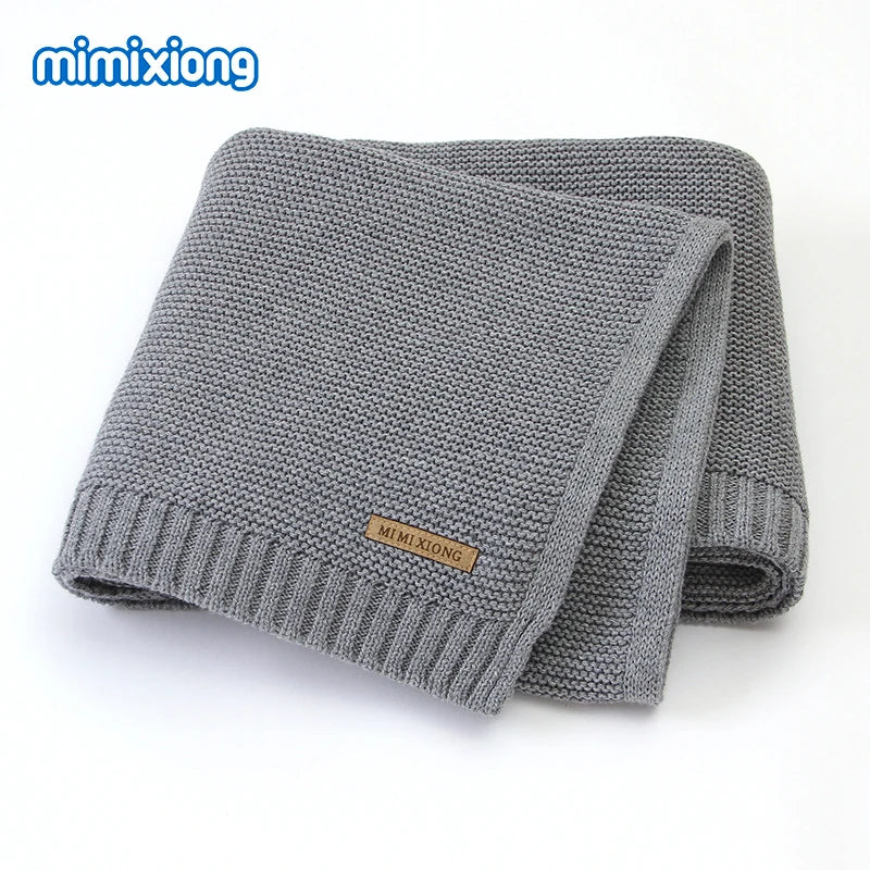 Baby Blankets Super Soft Newborn Swaddle Wrap 100*80Cm Knitted Toddler Infantil Sleeping Blanket Quilts for Stroller Bed Carseat