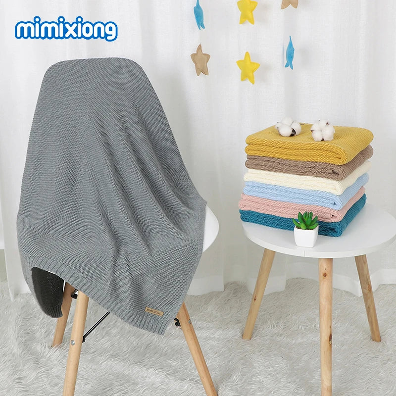 Baby Blankets Super Soft Newborn Swaddle Wrap 100*80Cm Knitted Toddler Infantil Sleeping Blanket Quilts for Stroller Bed Carseat