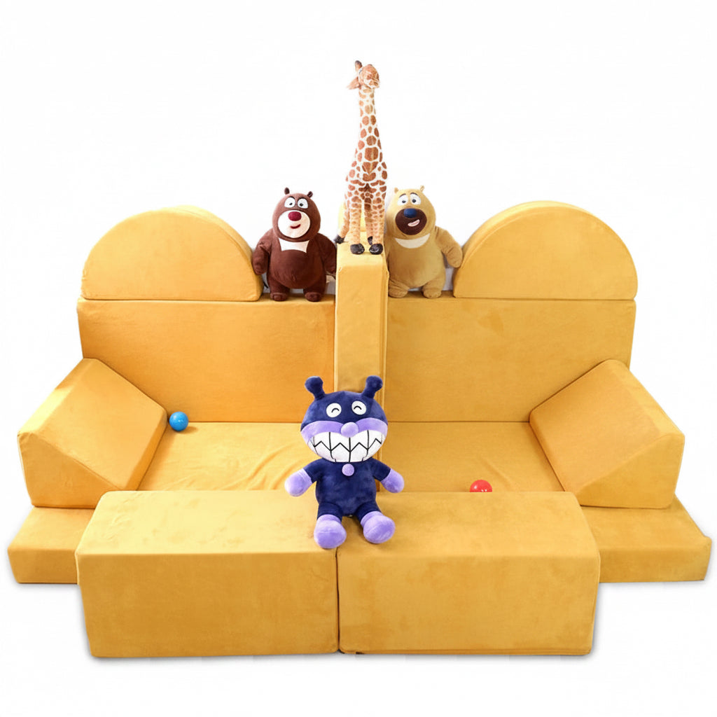 Saien Modern Furniture Kids' Sofa, Toddler Sofa Set, Children'S Play Toy, 12-Module Foam Chair Bed, Kids' Sectional Sofa
