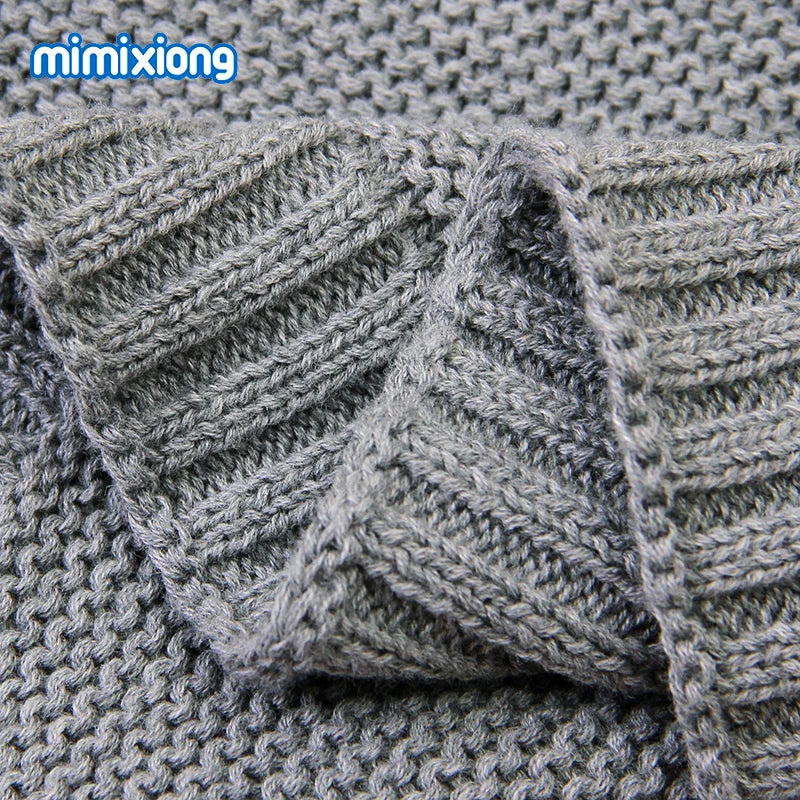 Baby Blankets Super Soft Newborn Swaddle Wrap 100*80Cm Knitted Toddler Infantil Sleeping Blanket Quilts for Stroller Bed Carseat