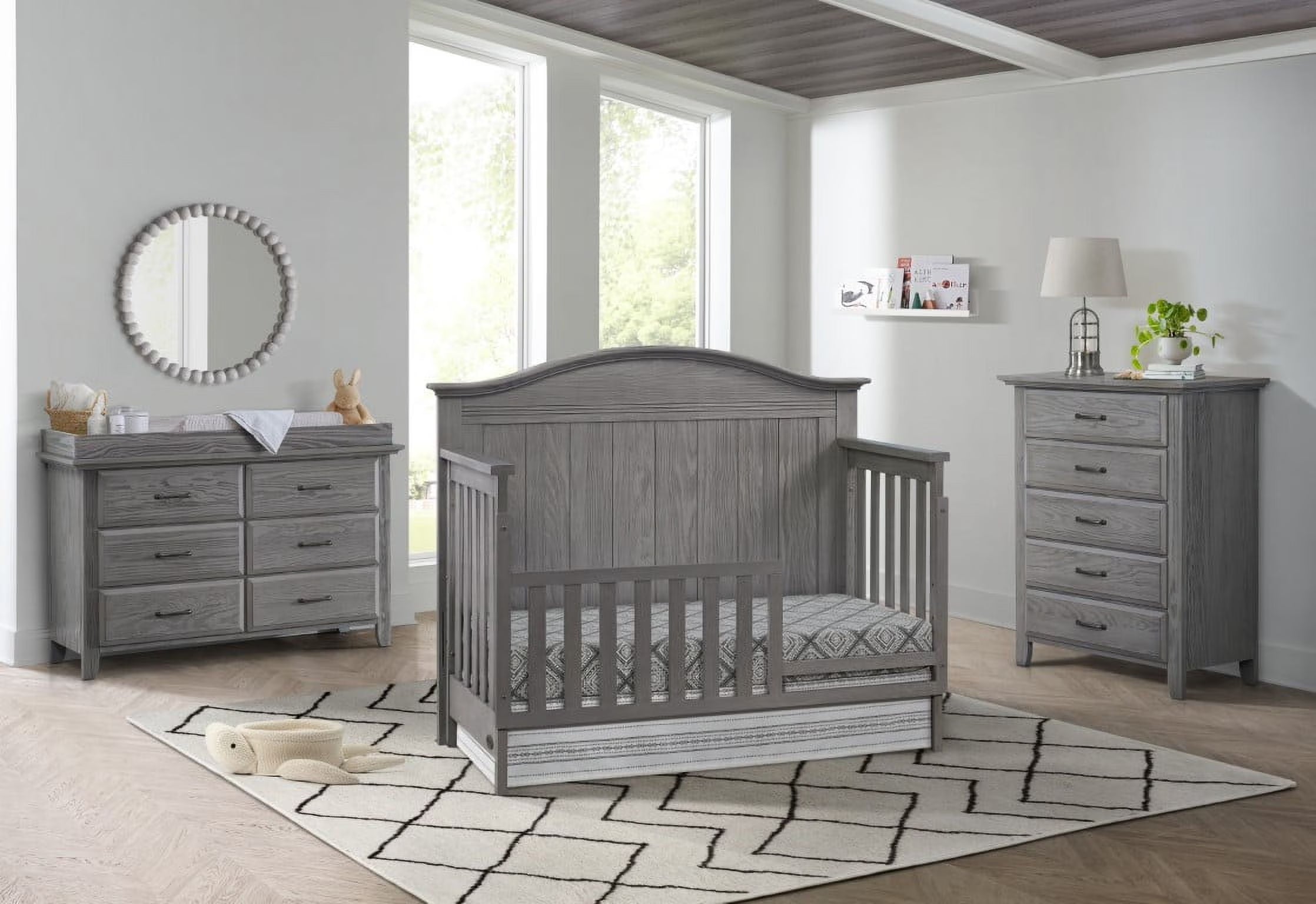 Sheridan 4-In-1 Convertible Crib, Graphite Gray